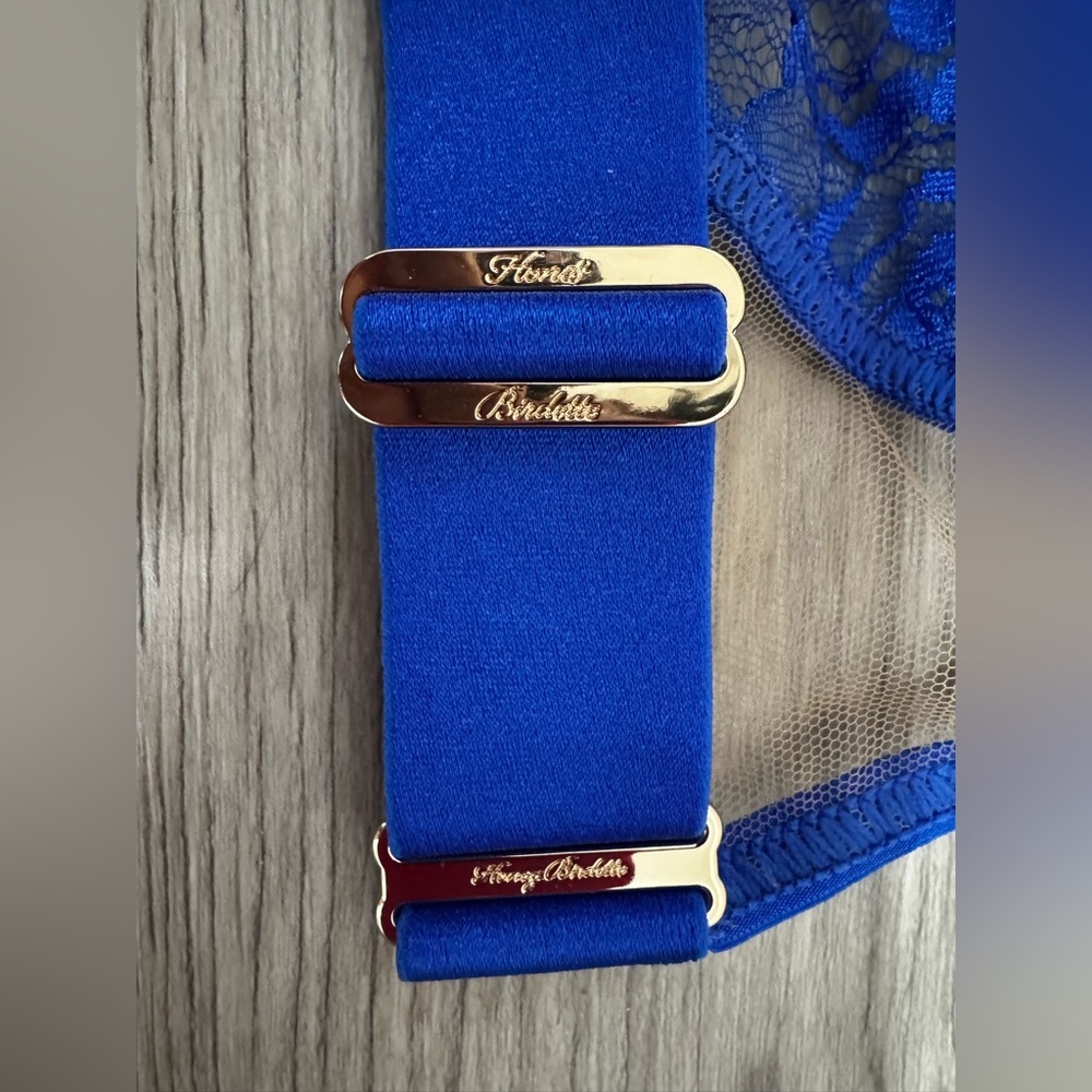 Honey Birdette Blue Lace Bralette - Picture 7 of 9